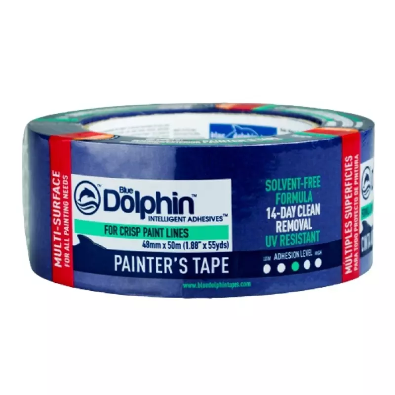 Хартиено тиксо UV BlueDolphin 38 / 48 мм х 50 м. Хартиено тиксо UV BlueDolphin 38 / 48 мм х 50 м. | Боядисване и декорация