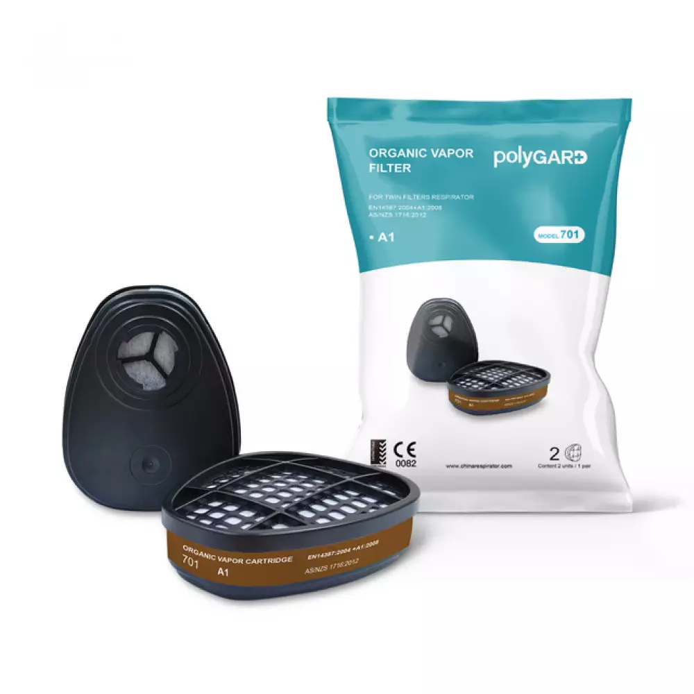 1-701-polygard.png Филтър активен (органични пари) А1-701 за полумаска M7500 POLYGARD - Изображение 1