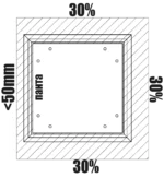 Ревизионна Вратичка D Ceramo Comfort 200x400 мм - скрит монтаж - Изображение 4