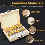 К-т 12 бр. фрезери за дърво Deli EDH-MXD012-EH1 | Електрически и акумулаторни инструменти и консумативи за тях