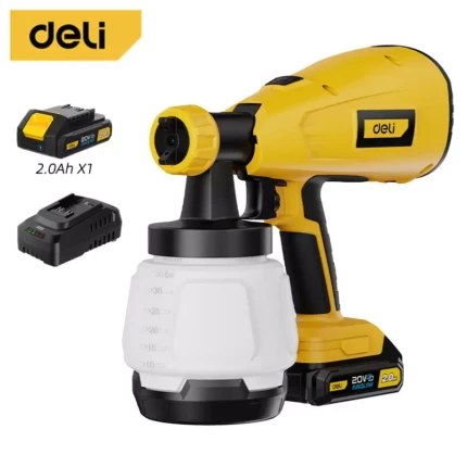 Акумулаторен 20V пистолет за боядисване Deli DC890-1 2Ah | Машини за боя и шпакловка и консумативи за тях