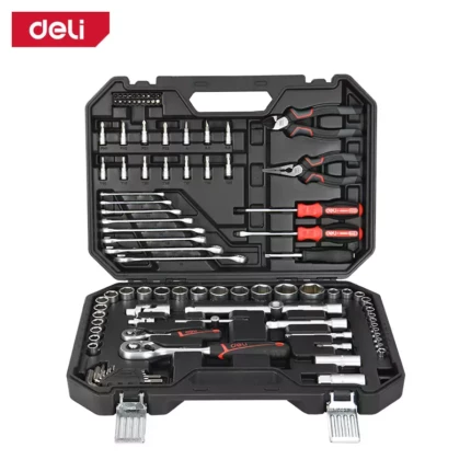 Професионален Комбиниран к-т Deli EDQ45100 (100 части, 1/4" и 1/2") | Ръчни инструмети