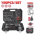 Професионален Комбиниран к-т Deli EDQ45100 (100 части, 1/4" и 1/2") | Ръчни инструмети