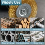 75 мм телена четка за бормашина DH-GSS075-E4 | Аксесоари за Шлайфане и Полиране