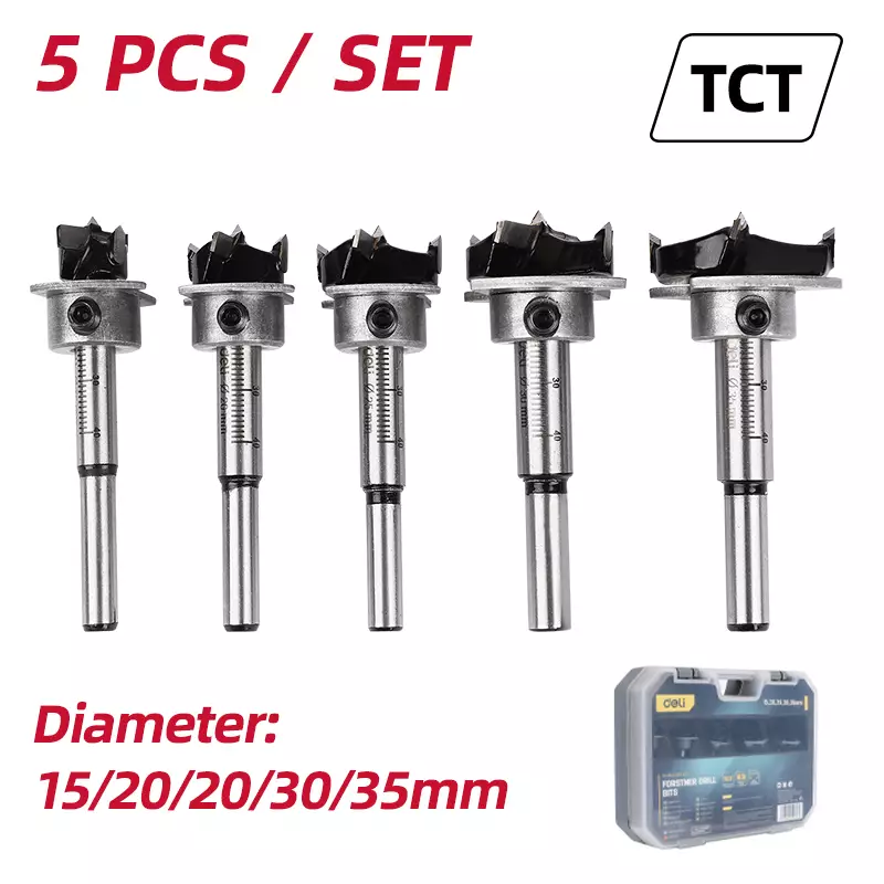Комплект фрезери за дърво DH-MKK005-ED1 (5 части, 8мм) | Аксесоари за Шлайфане и Полиране