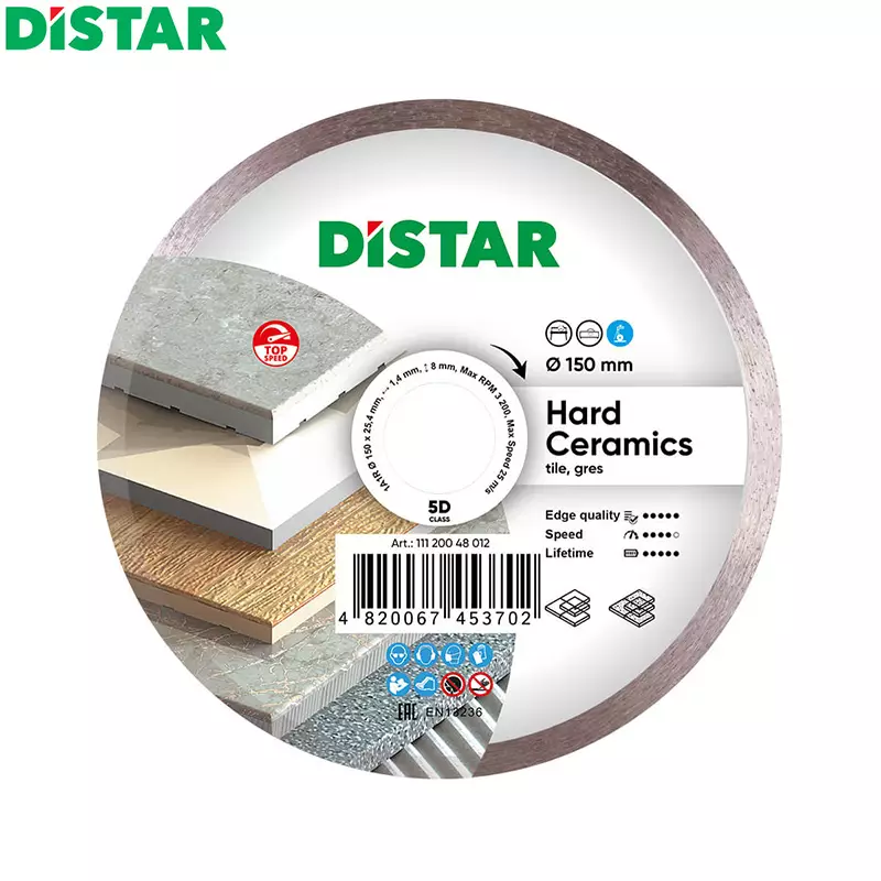 11120048012 Диаментен диск 1A1R 150x1.4x8x25.4 HARD CERAMICS | Distar 11120048012 Диаментен диск 1A1R 150x1.4x8x25.4 HARD CERAMICS | Консумативи за рязане и шлайфане