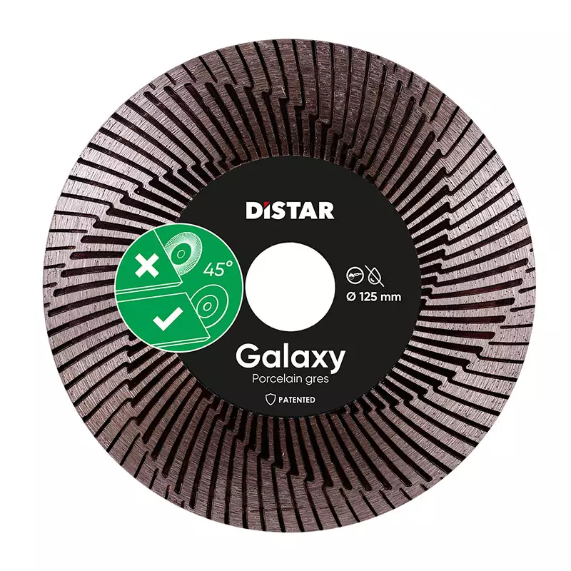 Диамантен диск Distar Galaxy специалистът за 45° 125x30x22.23 мм. | Диамантени дискове за плочки и гранит