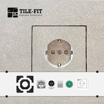 Electrical Socket скрит монтаж на ел. контакт под плочка | Панти и аксесоари за скрит монтаж Tile-Fit