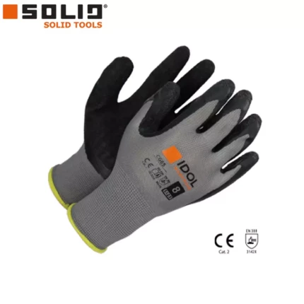 Професионални усилени работни ръкавици с грапав латекс Solid Tools IDOL CG65 (M-XXL) | Работно облекло и средства за защита